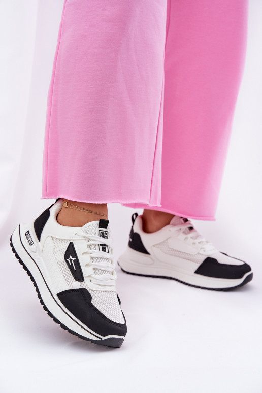 scarpe da ginnastica Femminile con una piattaforma Big Star RR274A223 HI-POLY SYSTEM Bianco-colore nero