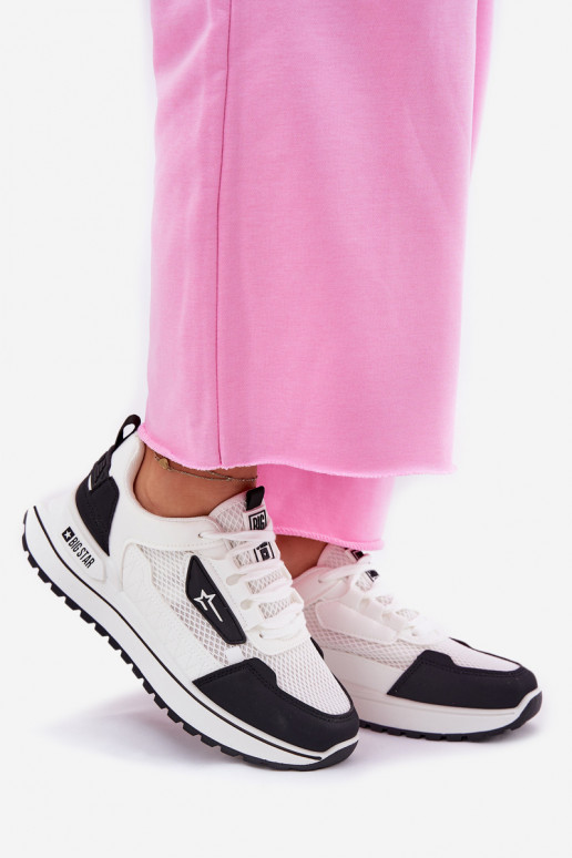 scarpe da ginnastica Femminile con una piattaforma Big Star RR274A223 HI-POLY SYSTEM Bianco-colore nero