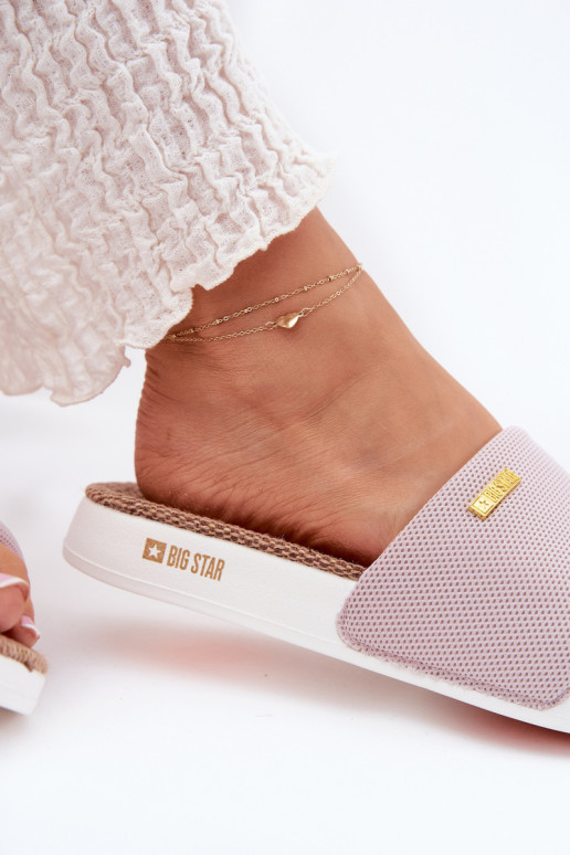 Pantofole da donna Big Star RR274A105 Tonalità rosa chiaro