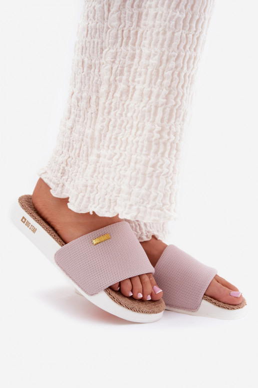 Pantofole da donna Big Star RR274A105 Tonalità rosa chiaro