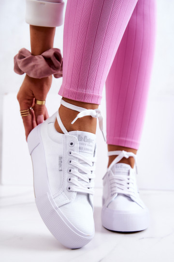 Sneakers bianche con piattaforma Lee Cooper LCIN-22-31-0884L