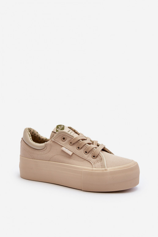 Scarpe per il tempo libero con una piattaforma Lee Cooper LCIN-24-31-2181 beige