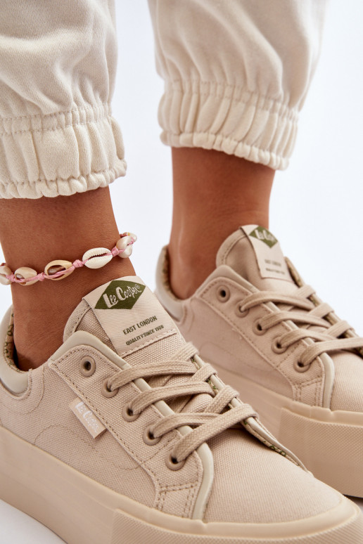 Scarpe per il tempo libero con una piattaforma Lee Cooper LCIN-24-31-2181 beige
