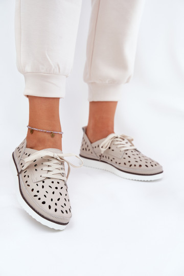 scarpe Pelle Femminile S.Barski LR51-610 beige