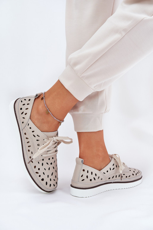 scarpe Pelle Femminile S.Barski LR51-610 beige