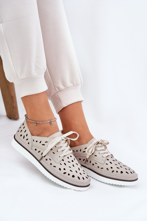 scarpe Pelle Femminile S.Barski LR51-610 beige