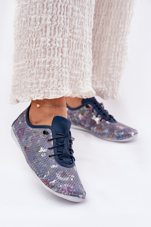 scarpe Femminile Realizzato in pelle naturale Elegantellato Artiker 56C2691 colore blu