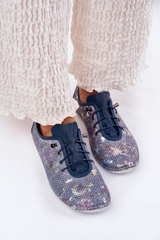 scarpe Femminile Realizzato in pelle naturale Elegantellato Artiker 56C2691 colore blu