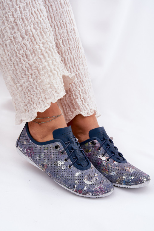 scarpe Femminile Realizzato in pelle naturale Elegantellato Artiker 56C2691 colore blu