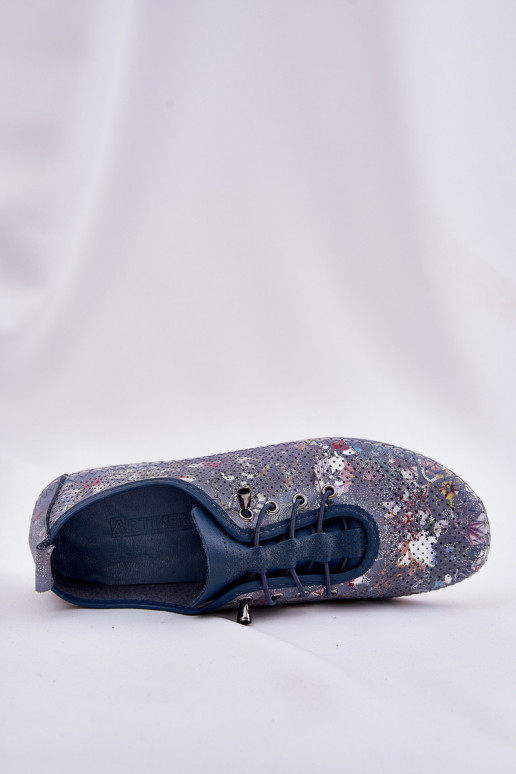 scarpe Femminile Realizzato in pelle naturale Elegantellato Artiker 56C2691 colore blu