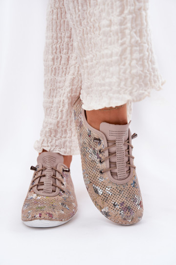 scarpe Femminile Realizzato in pelle naturale Elegantellato Artiker 56C2689 beige 2