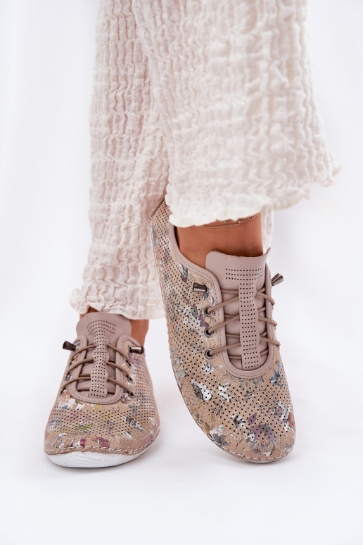 scarpe Femminile Realizzato in pelle naturale Elegantellato Artiker 56C2689 beige