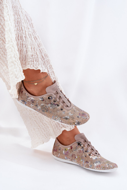 scarpe Femminile Realizzato in pelle naturale Elegantellato Artiker 56C2689 beige