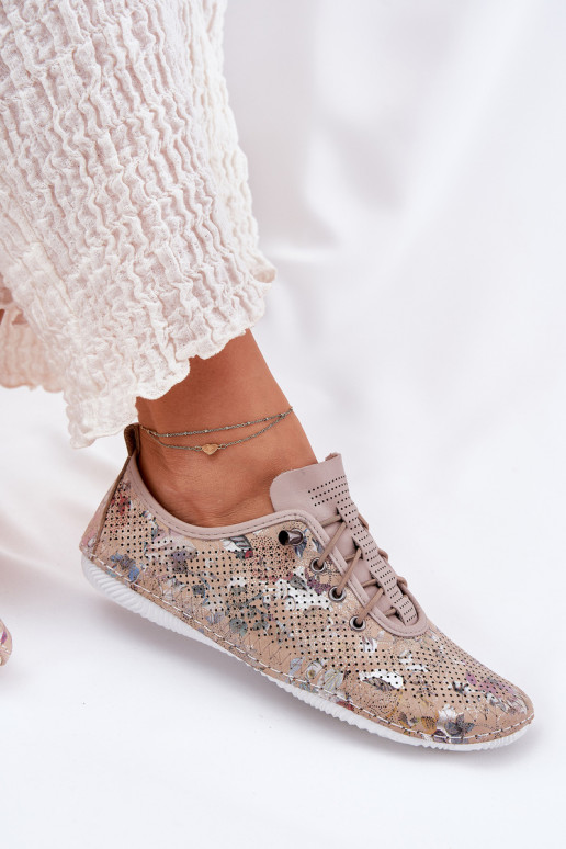 scarpe Femminile Realizzato in pelle naturale Elegantellato Artiker 56C2689 beige