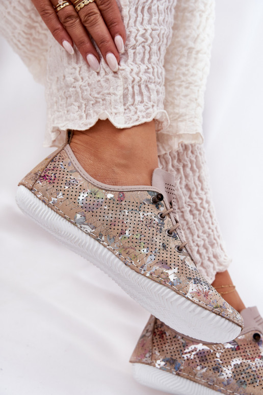 scarpe Femminile Realizzato in pelle naturale Elegantellato Artiker 56C2689 beige