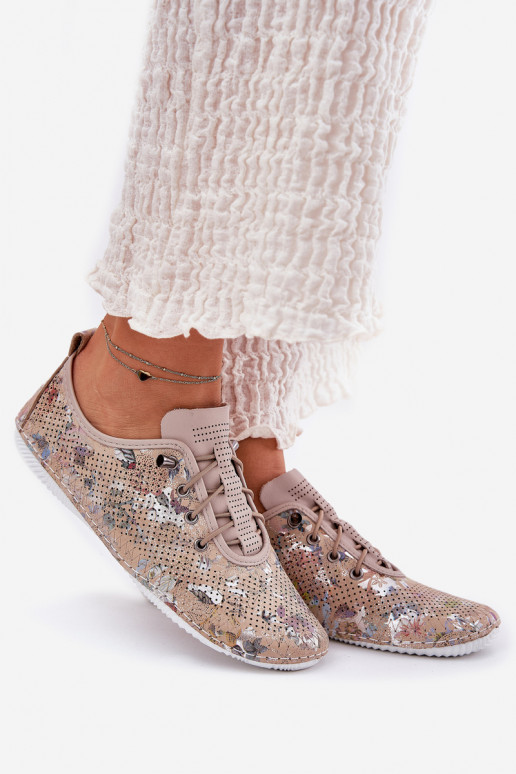 scarpe Femminile Realizzato in pelle naturale Elegantellato Artiker 56C2689 beige