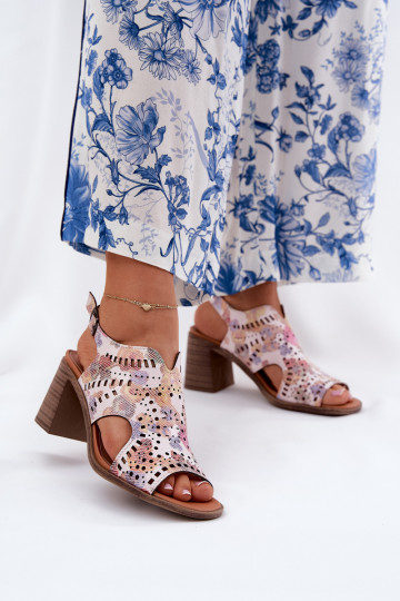 con elementi traforati Sandali con tacco alto da donna Colori differenti Tosine