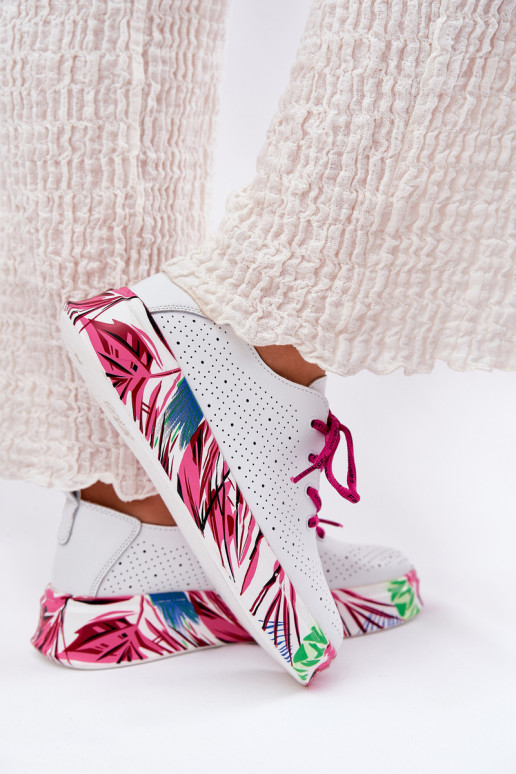 Pelle Scarpe modello sneakers Femminile Abilitato Elegantellatoj Platformie Vinceza 88017 Colore bianco