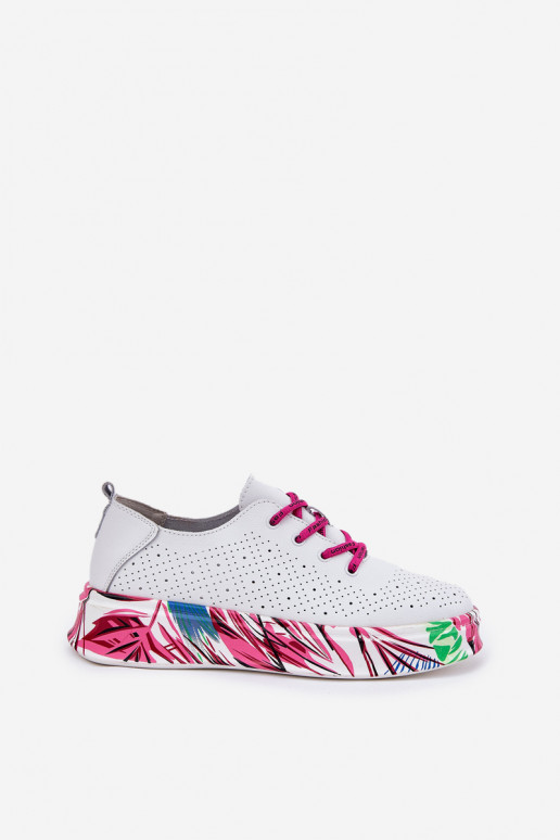 Pelle Scarpe modello sneakers Femminile Abilitato Elegantellatoj Platformie Vinceza 88017 Colore bianco