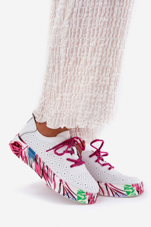 Pelle Scarpe modello sneakers Femminile Abilitato Elegantellatoj Platformie Vinceza 88017 Colore bianco