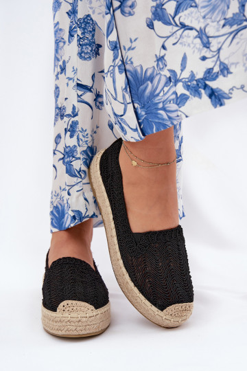 Espadrillas nere con plateau Vinceza 17392 2