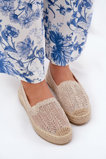 Espadrillas con una piattaforma Vinceza 17392 beige