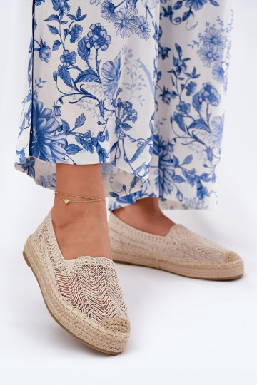 Espadrillas con una piattaforma Vinceza 17392 beige 2