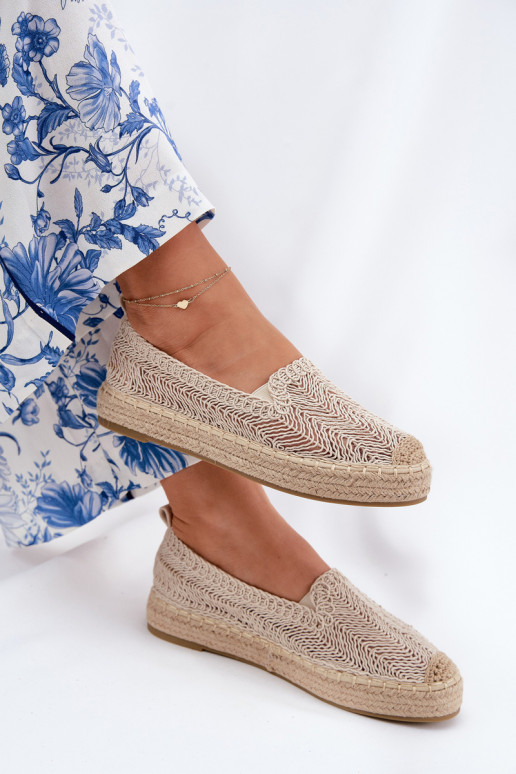 Espadrillas con una piattaforma Vinceza 17392 beige Espadrillas con una piattaforma Vinceza 17392 beige