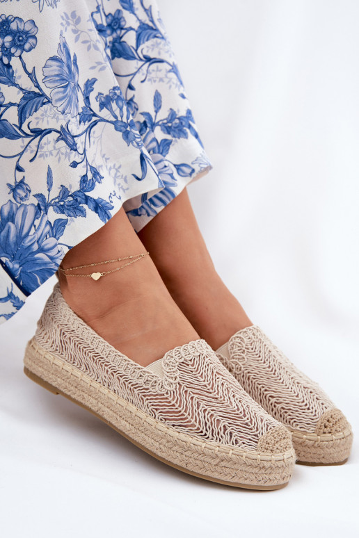 Espadrillas con una piattaforma Vinceza 17392 beige Espadrillas con una piattaforma Vinceza 17392 beige