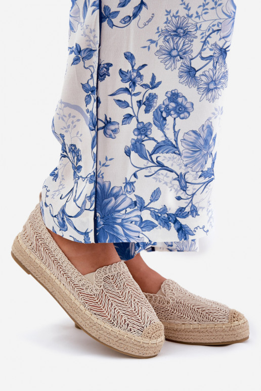 Espadrillas con una piattaforma Vinceza 17392 beige Espadrillas con una piattaforma Vinceza 17392 beige