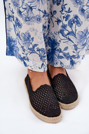 Espadrillas Con treccia Vinceza 13625 colore nero 2