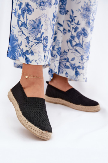 Femminile espadrillas Con treccia Vinceza 13624 colore nero