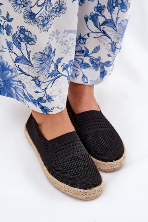 Femminile espadrillas Con treccia Vinceza 13624 colore nero