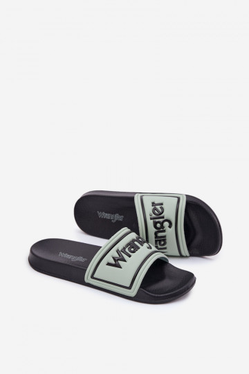 Ciabatte da uomo verde chiaro Wrangler Averell Slider Men Loin 20251042.52D