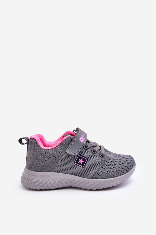 Scarpe sportive per bambini con chiusure adesive colore grigio Brego