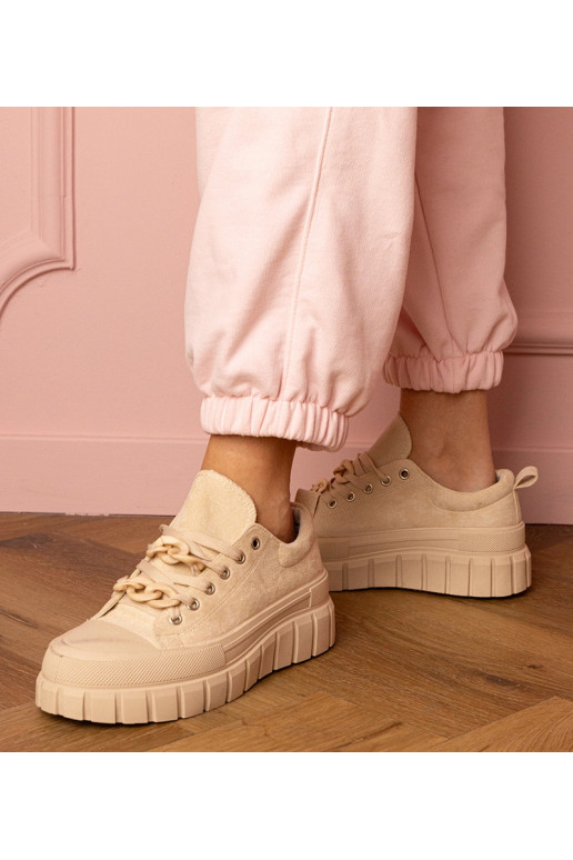 Sneaker da donna color sabbia Kesium