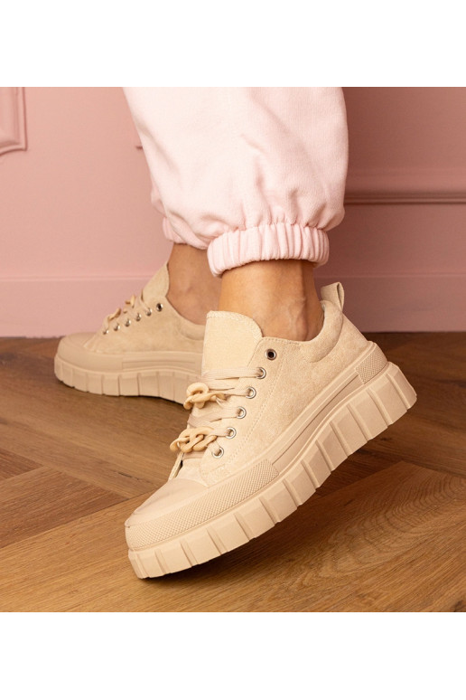 Sneaker da donna color sabbia Kesium