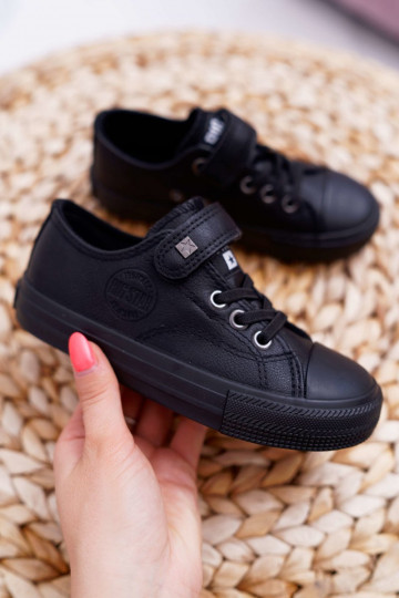 Scarpe casual in pelle nere per bambini Big Star EE374034