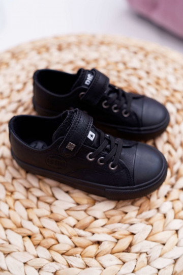 Scarpe casual in pelle nere per bambini Big Star EE374034 2
