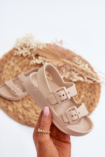 Pantofole Infantile  con fibbie BIG STAR NN374544 beige 2