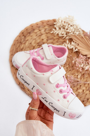 Scarpe casual bianche per bambini Lee Cooper LCIN-24-02-2159 2