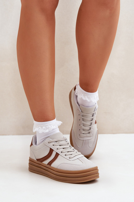 Sneakers da donna grigie e stilose...