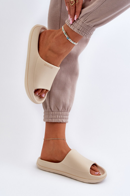 Pantofole da donna color sabbia Big Star