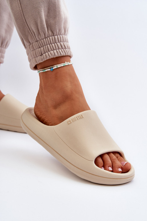 Pantofole da donna color sabbia Big Star