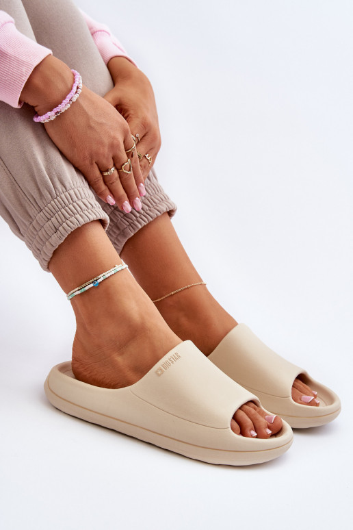 Pantofole da donna color sabbia Big Star