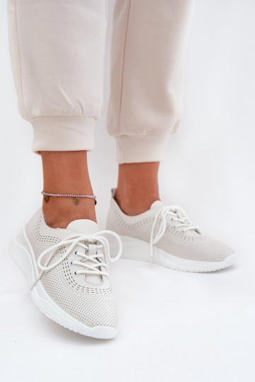 Pelle scarpe da ginnastica Femminile Vinceza 41472 Colore bianco 2