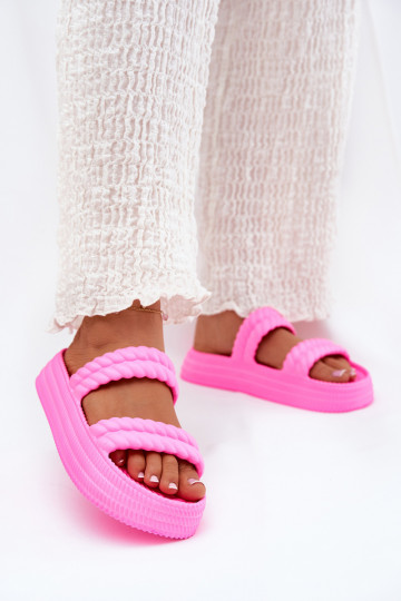 Pantofole leggere  Pantofole da donna con una piattaforma S.Barski ZK51-001 colore rosa 2