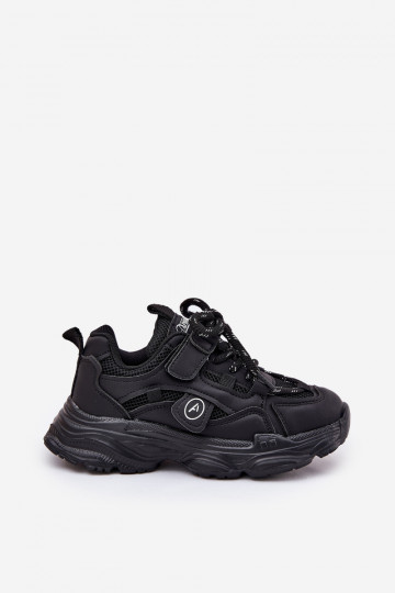 Scarpe sportive per bambini con piattaforma nere nere 2