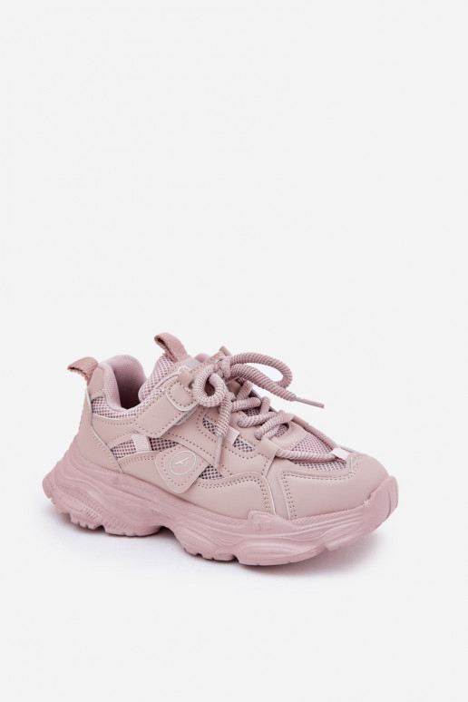 Scarpe modello sneakers Infantile con una piattaforma colore rosa Hanomess Scarpe modello sneakers Infantile con una piattaforma colore rosa Hanomess