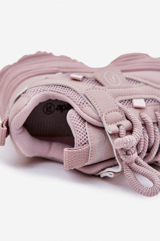 Scarpe modello sneakers Infantile con una piattaforma colore rosa Hanomess Scarpe modello sneakers Infantile con una piattaforma colore rosa Hanomess